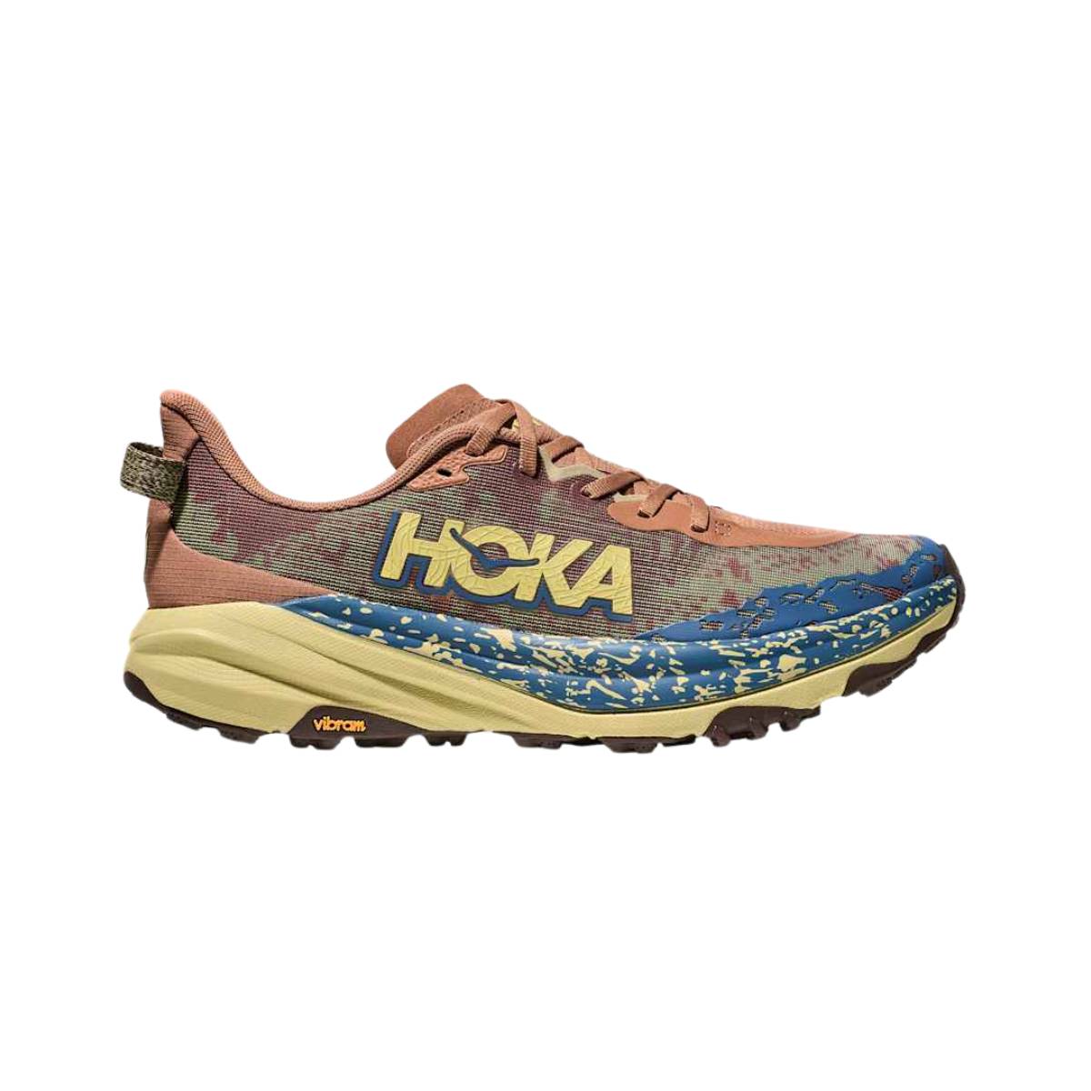 Scarpe Hoka Speedgoat 6 Marrone Blu AW25, Taglia EU 44