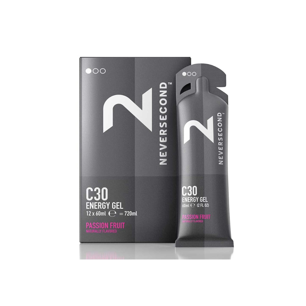 Gel Energetico Neversecond C30 Frutto della Passione – Scatola da 12 Unità (60 ml)
