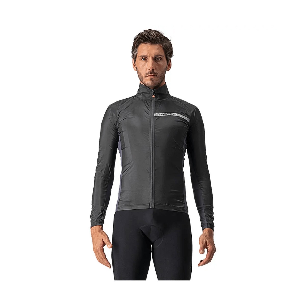 Giubbotto Castelli Squadra Stretch Windbreaker Nero Chiaro Taglia M