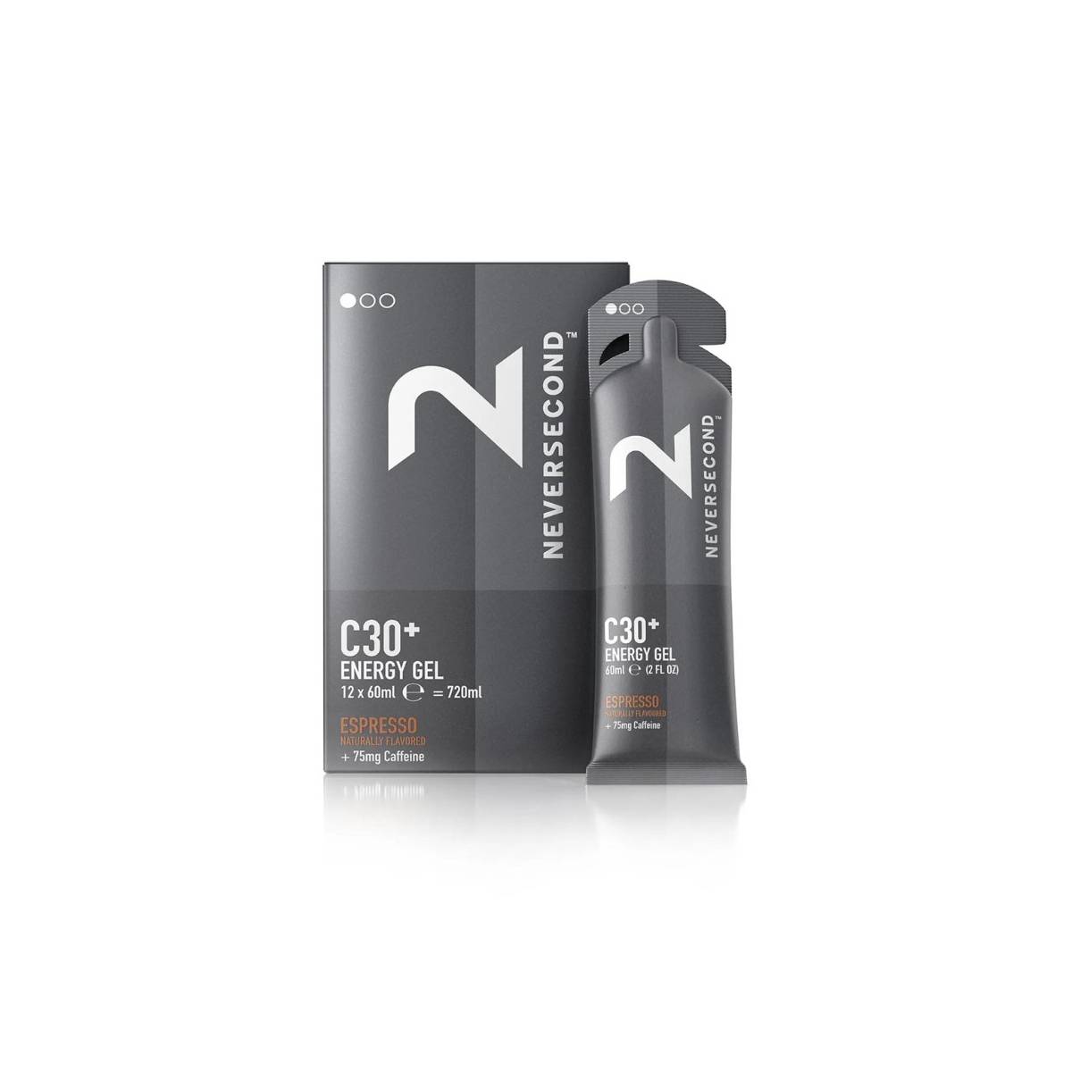 Gel Energetico Neversecond C30+ Espresso 75mg Caffeina – Scatola da 12 Unità