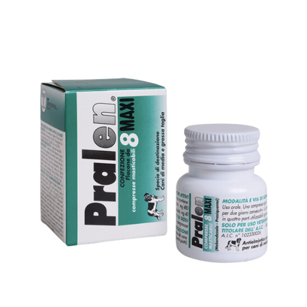 Pralen Maxi: Compresse Antiparasitarie Vermifuganti per Cani - 8 Compresse - SPEDIZIONE GRATIS DA 39€ - Teknofarma