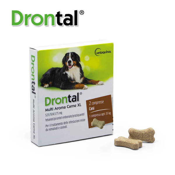 Drontal Plus Vermifugo antiparassitario aroma carne Vetoquinol - 1 con