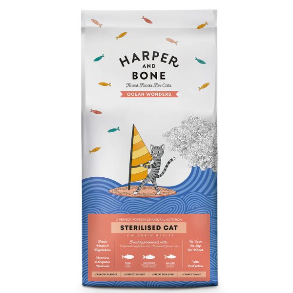 Harper and Bone Sterilised Cat Ocean wonders Pesce - 5 Kg - SPEDIZIONE GRATIS DA 39€