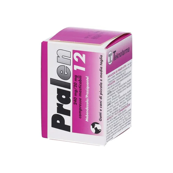 Pralen antiparassitario vermifugo compresse per via orale Teknofarma - 1 confezione da 12 compresse - SPEDIZIONE GRATIS DA 39€ - Integratori per cani