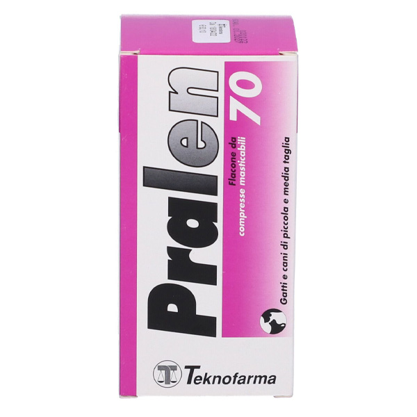 Pralen antiparassitario vermifugo compresse per via orale Teknofarma - 1 confezione da 70 compresse - SPEDIZIONE GRATIS DA 39€ - Integratori per cani