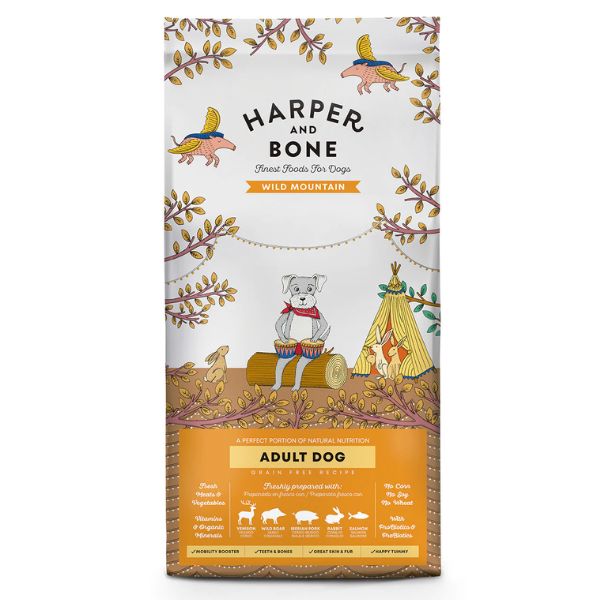 Harper and Bone Adult Medium/Large Wild mountain Grain Free - 12 Kg - SPEDIZIONE GRATIS DA 39€