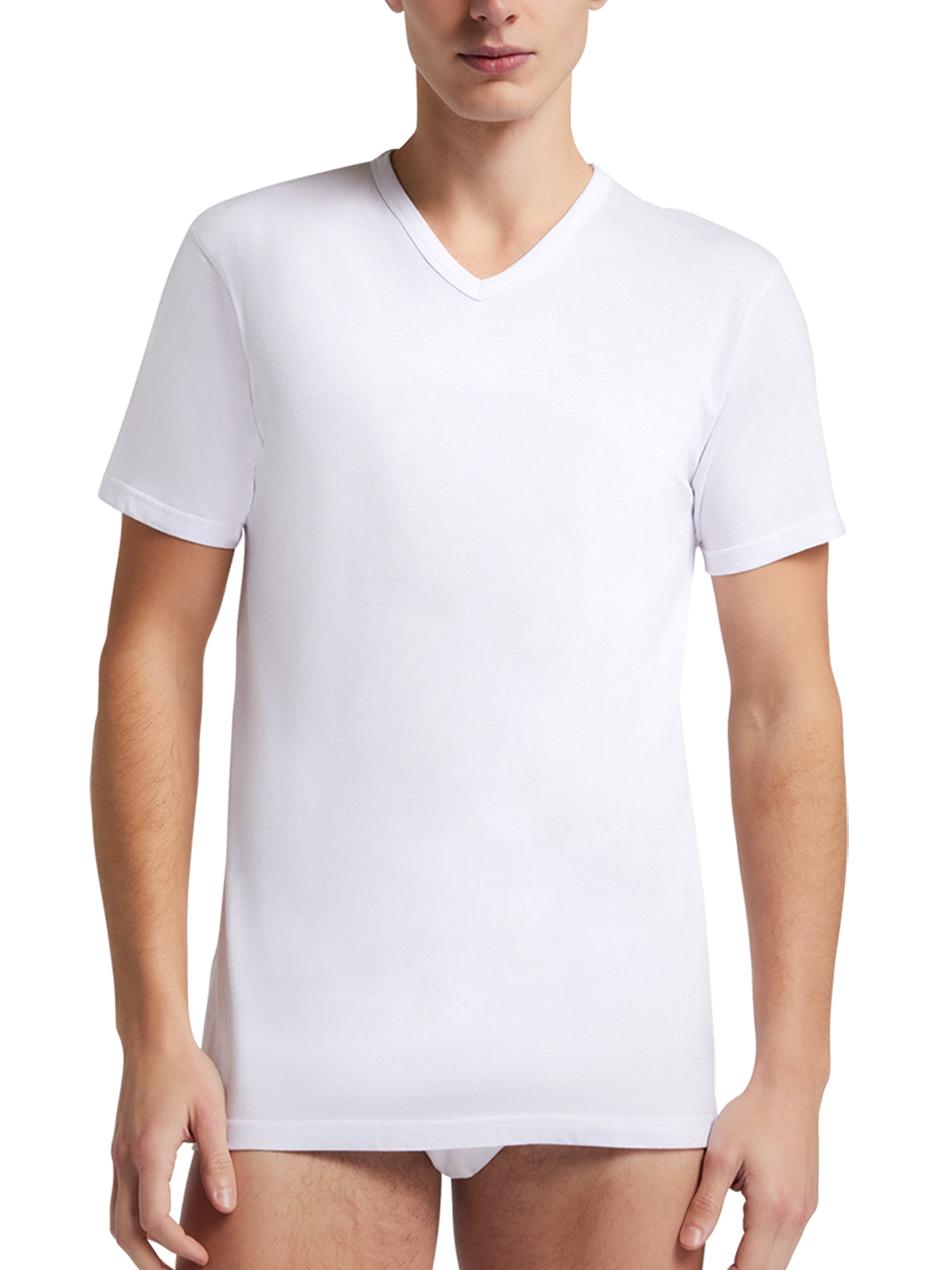 Pack 3 T-Shirts scollo V manica corta uomo, cotone