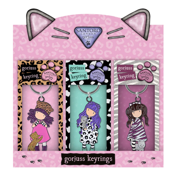 Keychain Gorjuss Purrrrrfect Love 12 pezzi