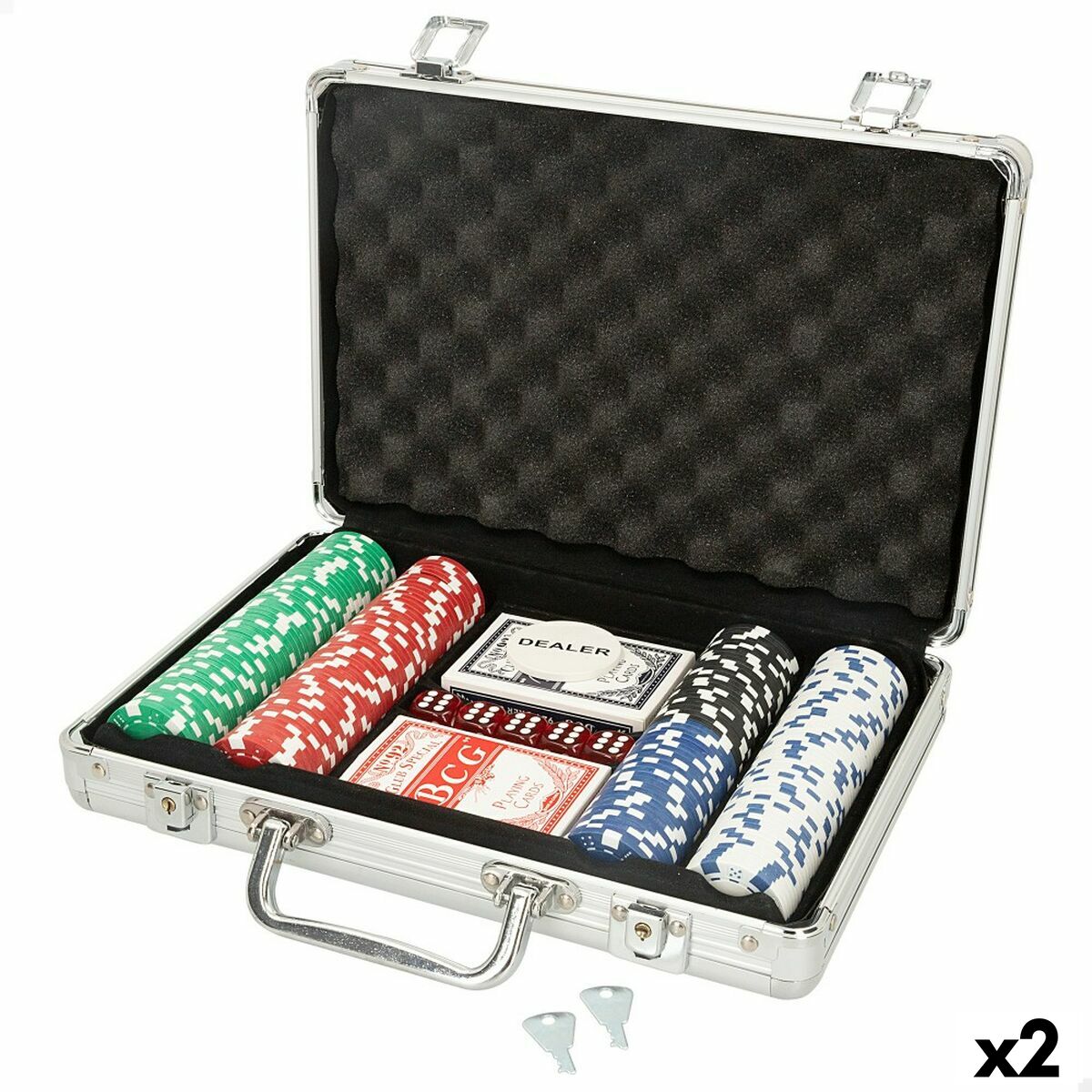Set di poker colorbaby 2 unità