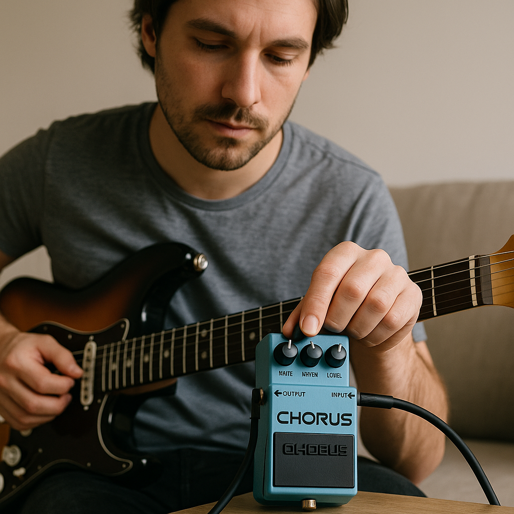Come usare un pedale chorus per chitarra