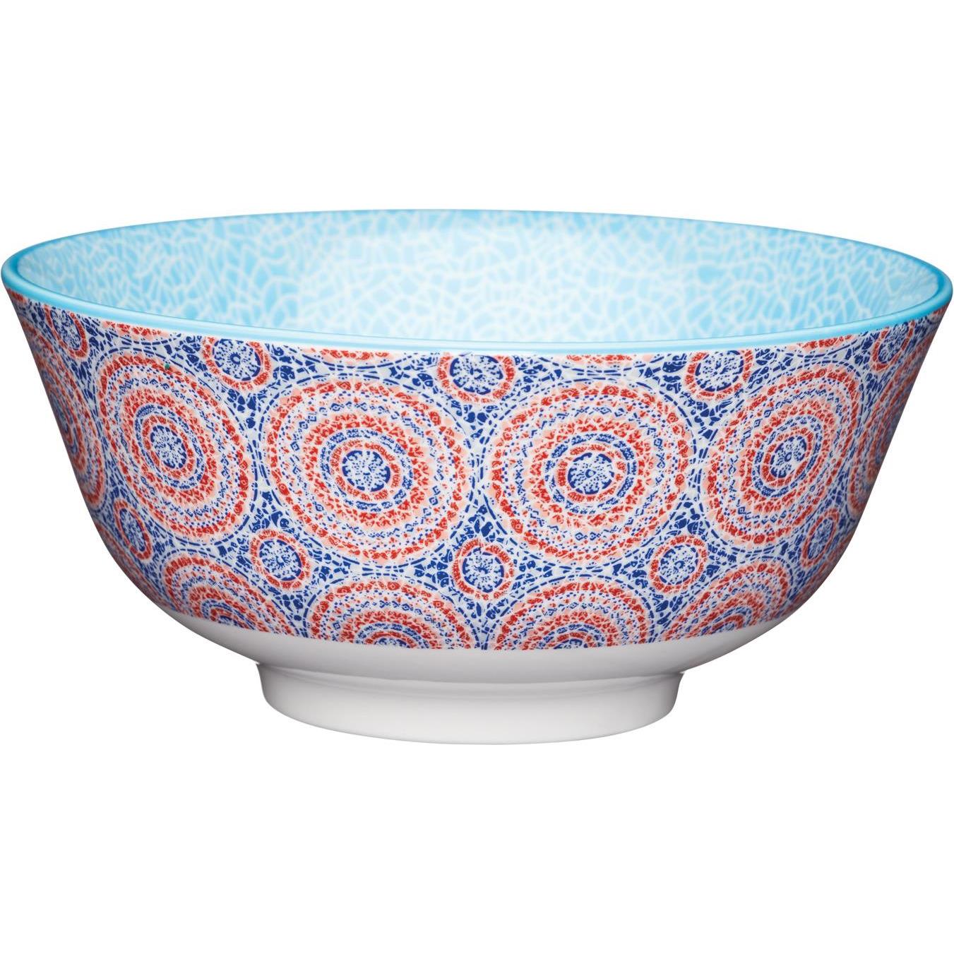 4x Kitchen Craft Ciotola in gres, Ciotola + Scodella, Blu