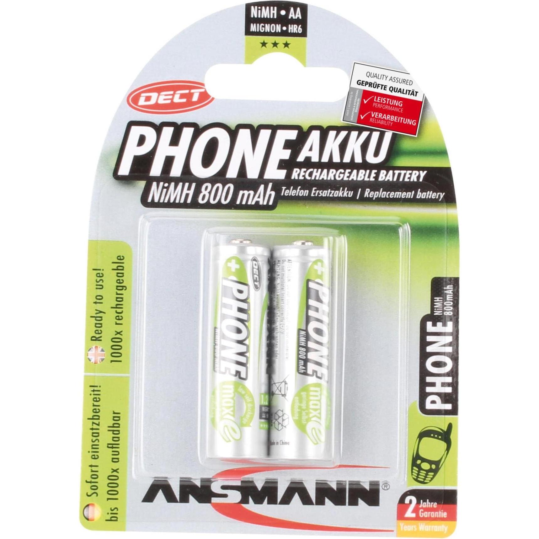 Ansmann AA (1 pz., AA, 800 mAh), Batterie + pile