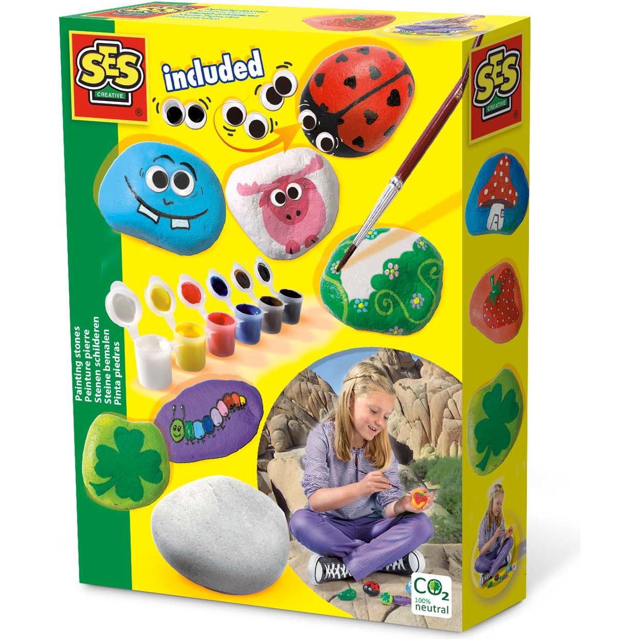 Set per Dipingere Pietre SES: Crea le Tue Figure!