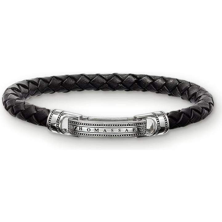 Thomas Sabo: Bracciale Argento e Cuoio (15cm)