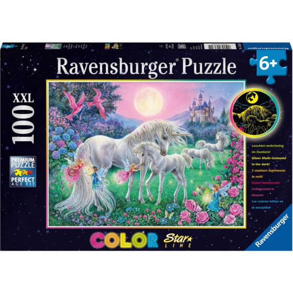 Ravensburger Starline: Unicorni al chiaro di luna (100 pezzi)