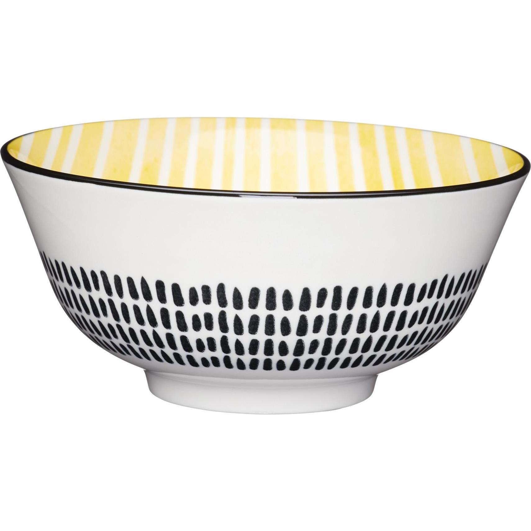 4x Kitchen Craft Ciotola, Ciotola + Scodella, Giallo, Nero