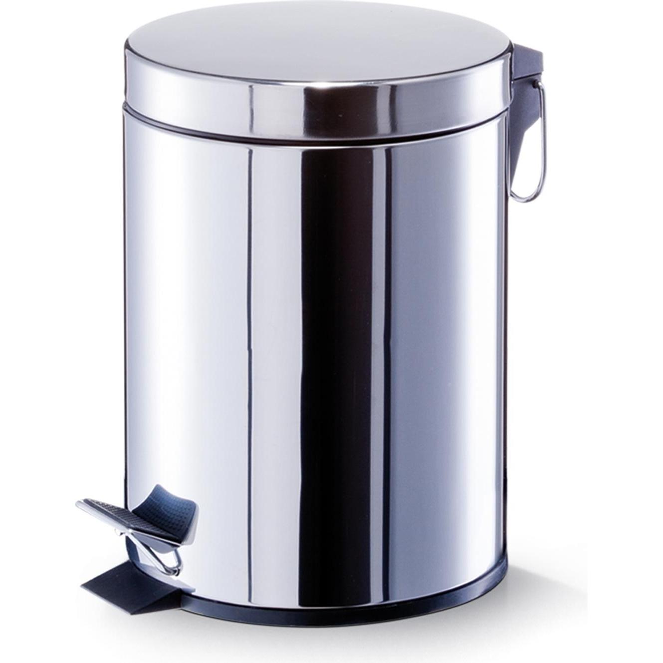 Zeller Present: Cestino con Pedale, Argento, 5 Litri