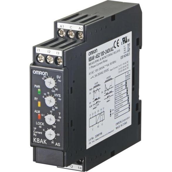Omron Industrial Automation Monitoring relay 22.5mm 0.1 to 8A SPDT, Relais