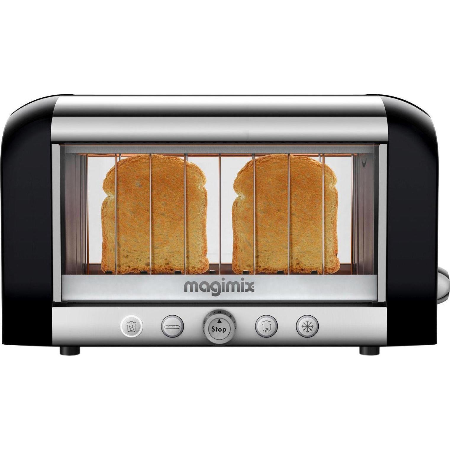 Magimix Vision: Tostapane Nero con Finestra Panoramica