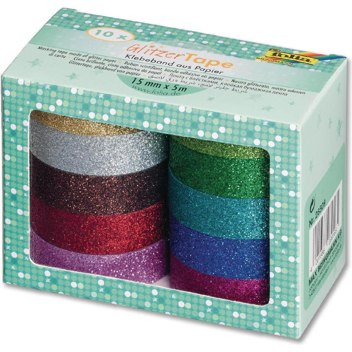 Folia Nastro Glitterato - Set da 10 Rotoli