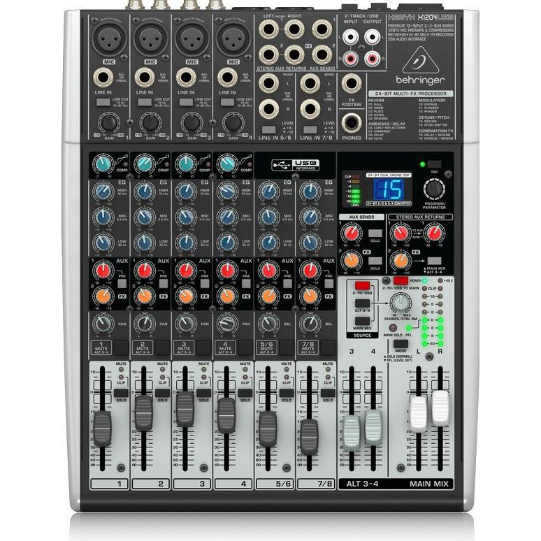 Behringer Xenyx X1204USB (Mixer da studio e live), Mixer audio, Grigio