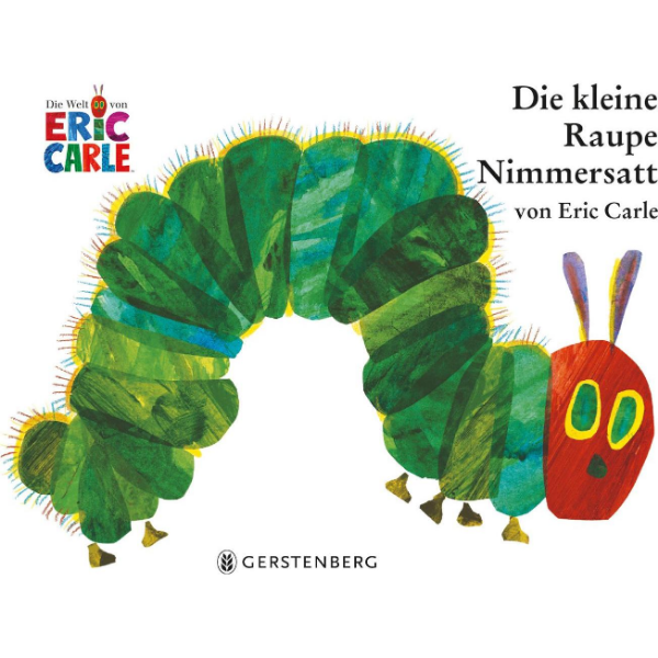 Die kleine Raupe Nimmersatt, Libro per bambini di Carrozza erica