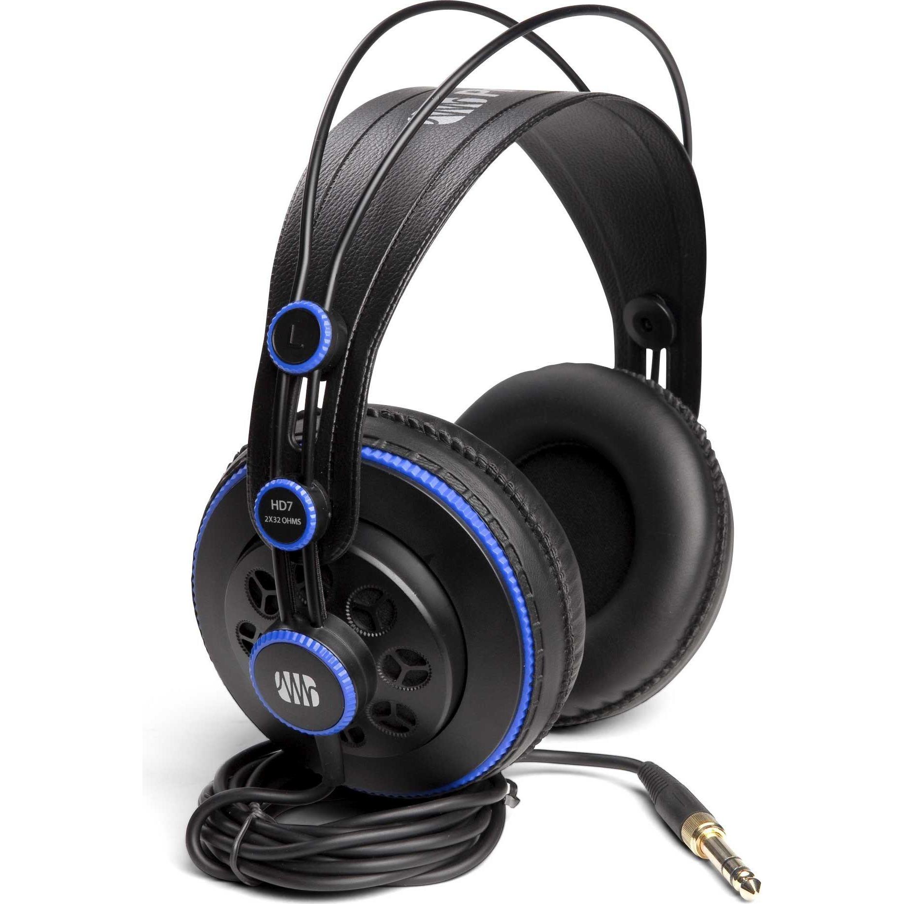 PreSonus Hd7 (Nessuna soppressione del rumore, Cablato), Cuffie, Nero