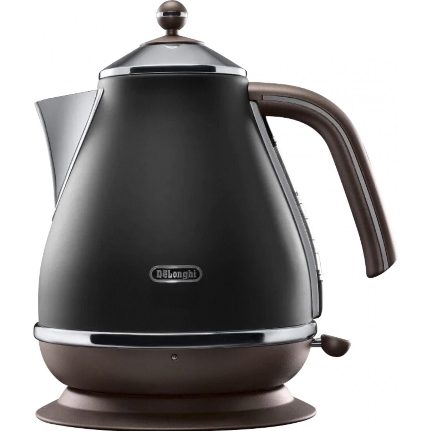 De'Longhi Icona Vintage KBOV 2001.BK: Bollitore Nero e Marrone