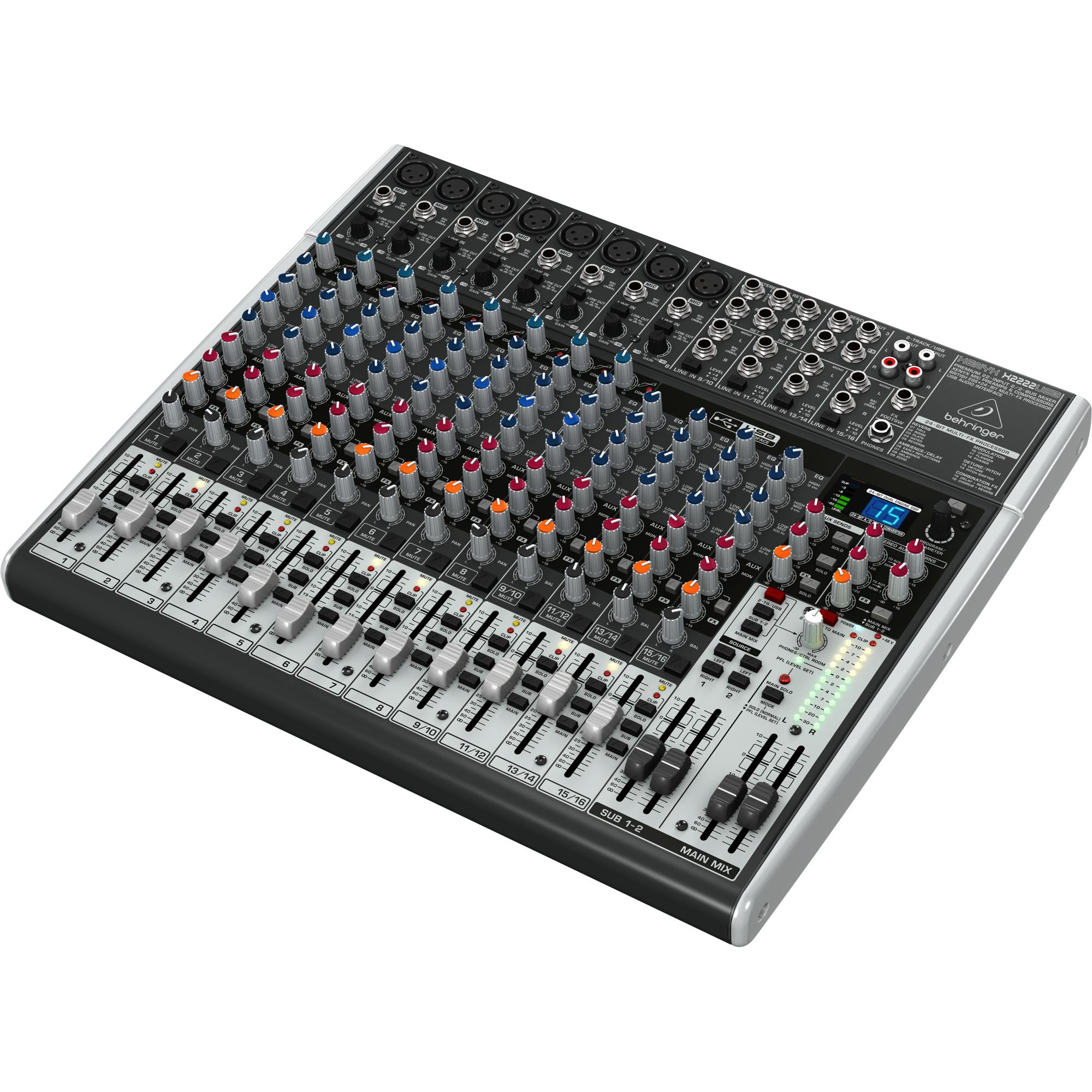 Behringer Xenyx X2222USB (Mixer da studio e live), Mixer audio