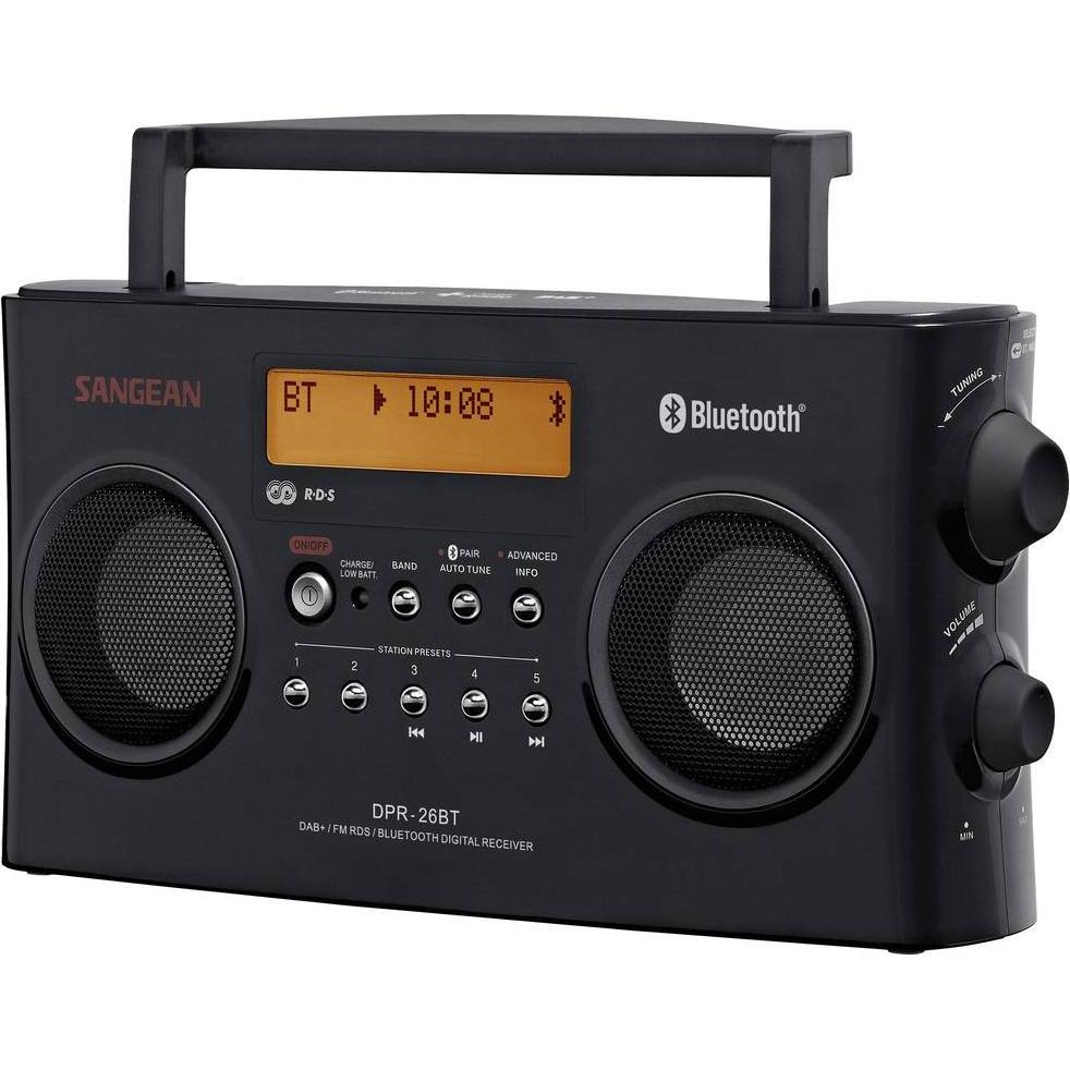 Sangean Dpr-26bt (DAB, FM, Bluetooth), Radio, Nero