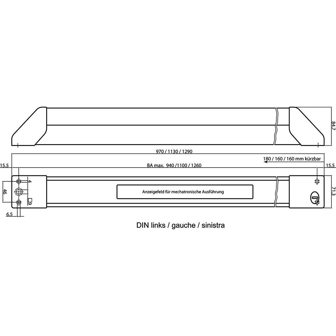 MSL eBar 5980: Barre di Pressione per Porte di Emergenza (Set Meccanico)