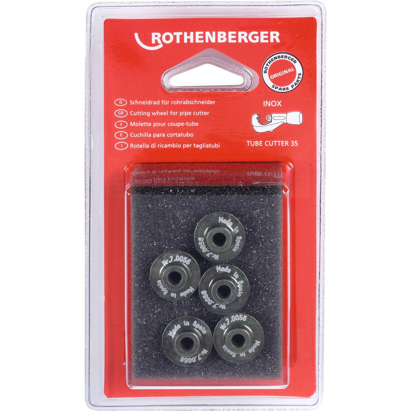 Rothenberger: Set di 5 Dischi da Taglio Inox 070056D (Ruota del Sarto)