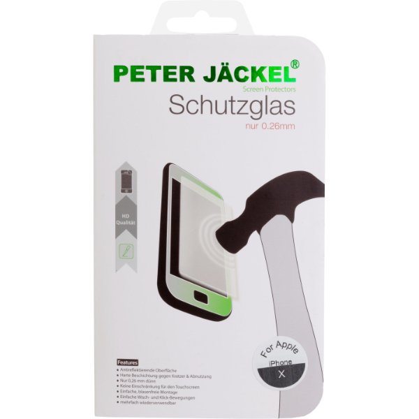 Peter Jäckel Protettore di vetro HD (1 Pezzo/i, Apple iPhone 11 Pro, Apple iPhone XS, Apple iPhone X), Pellicola protettiva smartphone, Trasparente