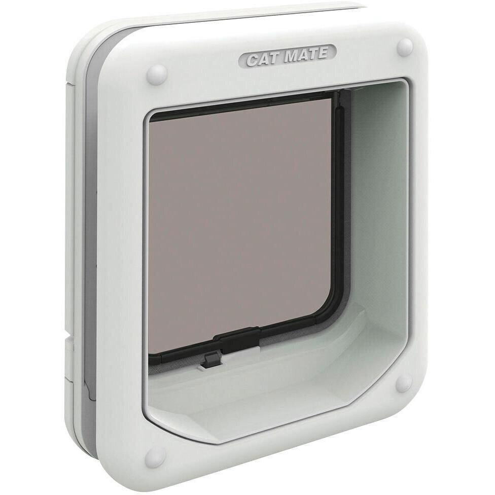 Cat Mate ELITE Gattaiola Bianca: Zanzariera Magnetica per Gatti (Chiusura a 4 Vie)