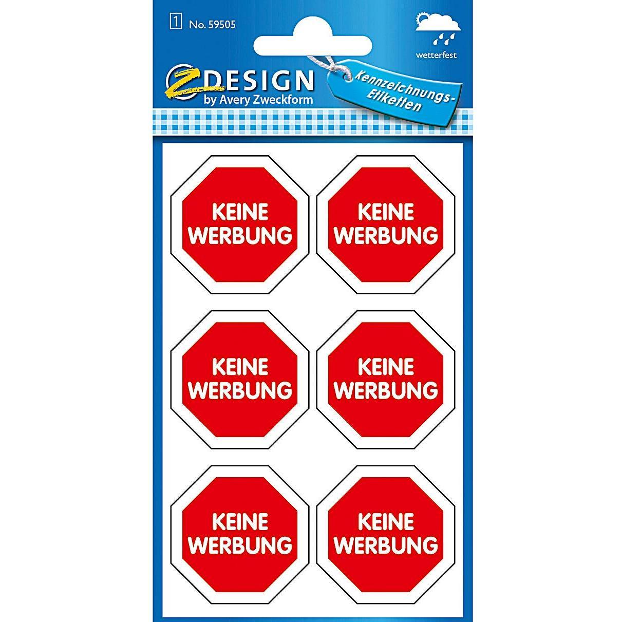 Z-Design: Adesivi 'Nessuna Pubblicità' per Cassette Postali