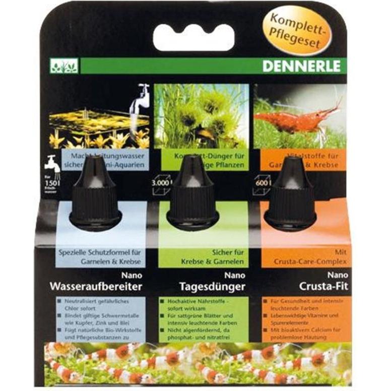 Dennerle Nano set per la cura 3x15ml (Cura dell'acqua dell'acquario)