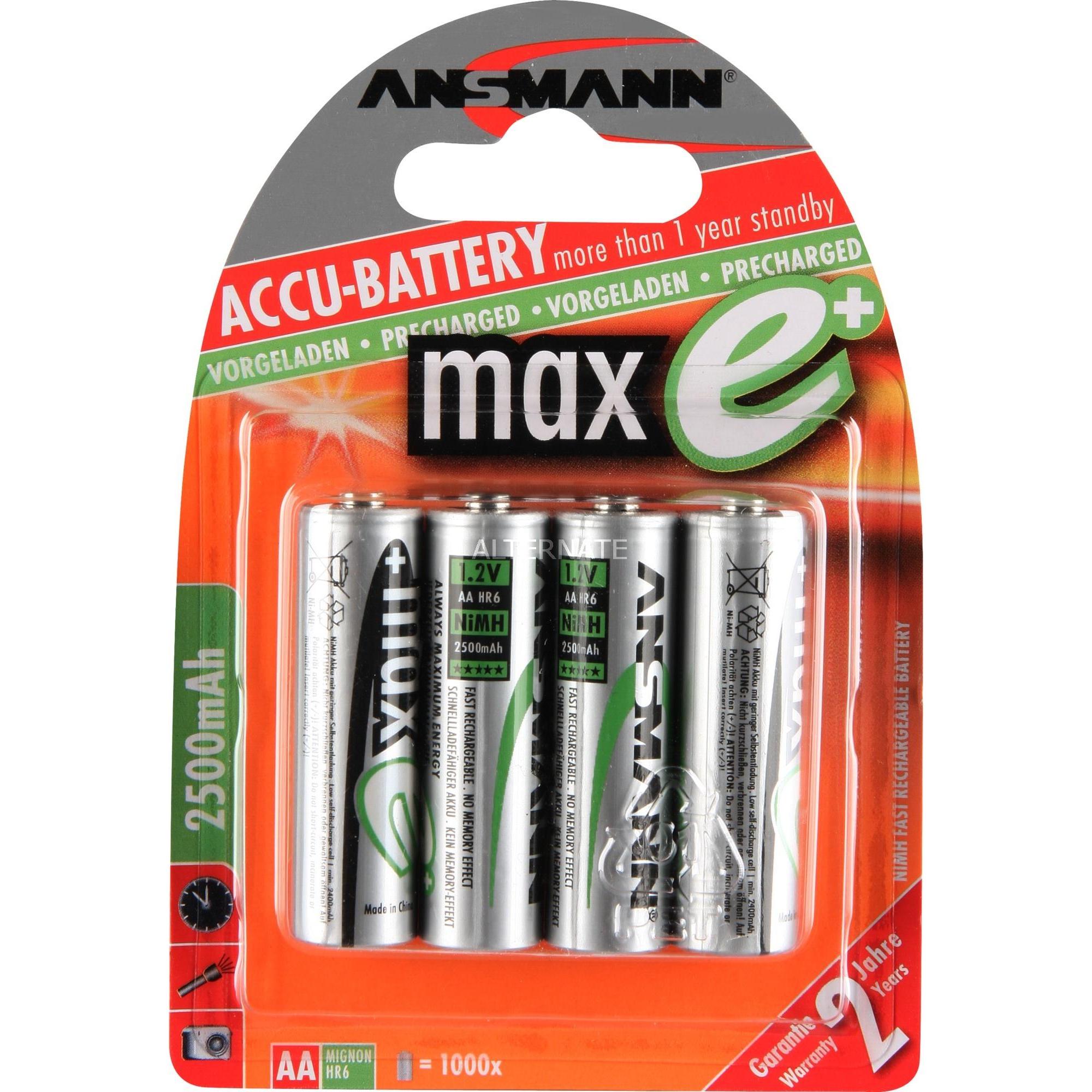 Ansmann AA (4 pz., AA, 2500 mAh), Batterie + pile
