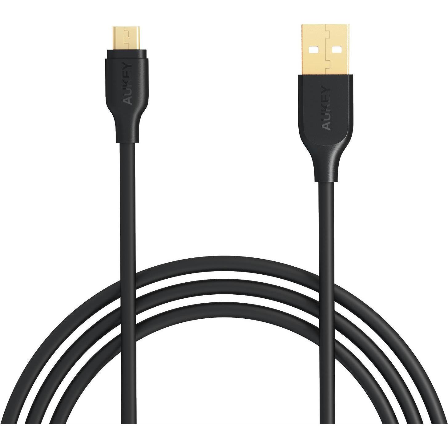 Aukey Micro USB Gold (1 m, USB 2.0), Cavo USB