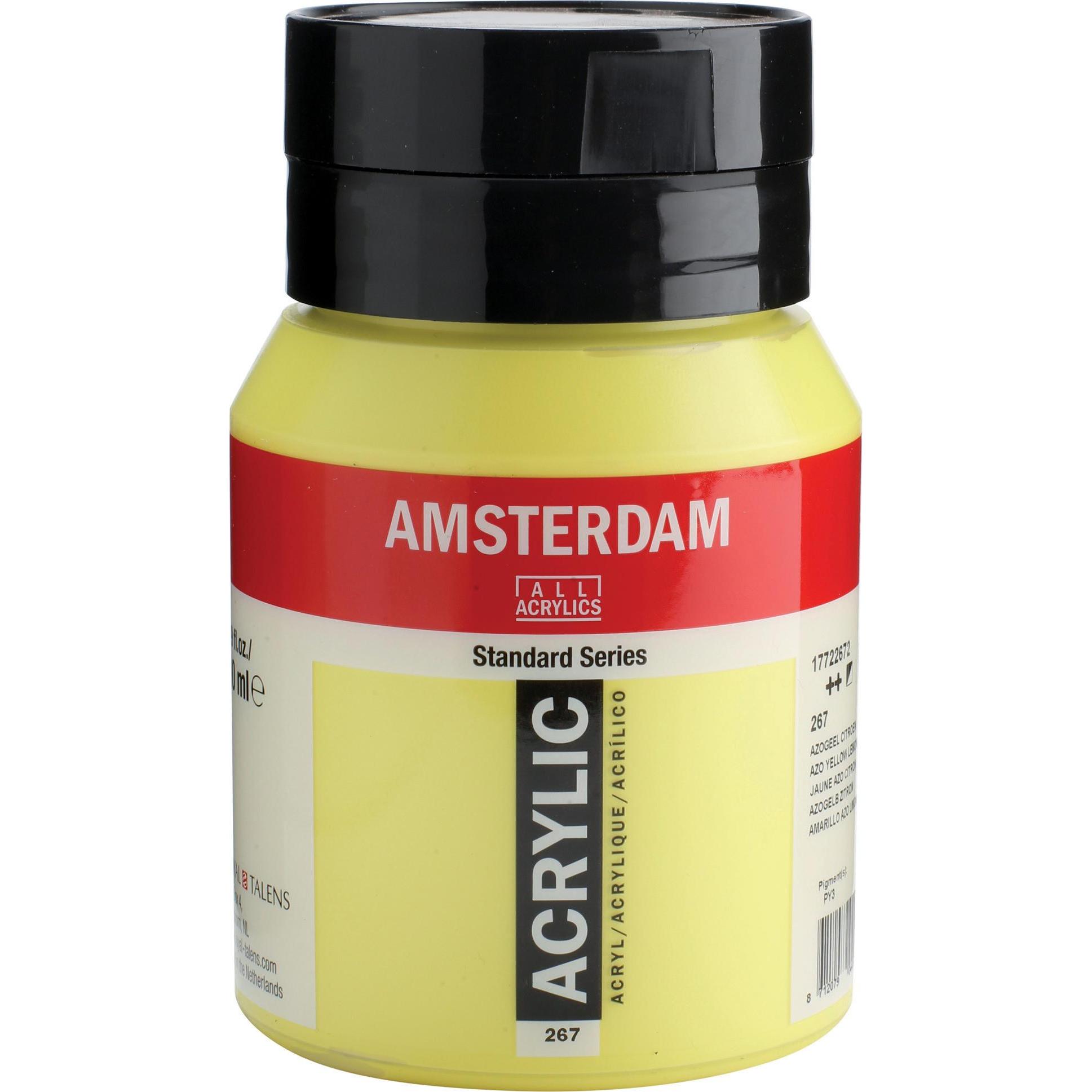 Talens Amsterdam Colore + Vernice: Bottiglia Acrilica Giallo Zircone (500 ml)