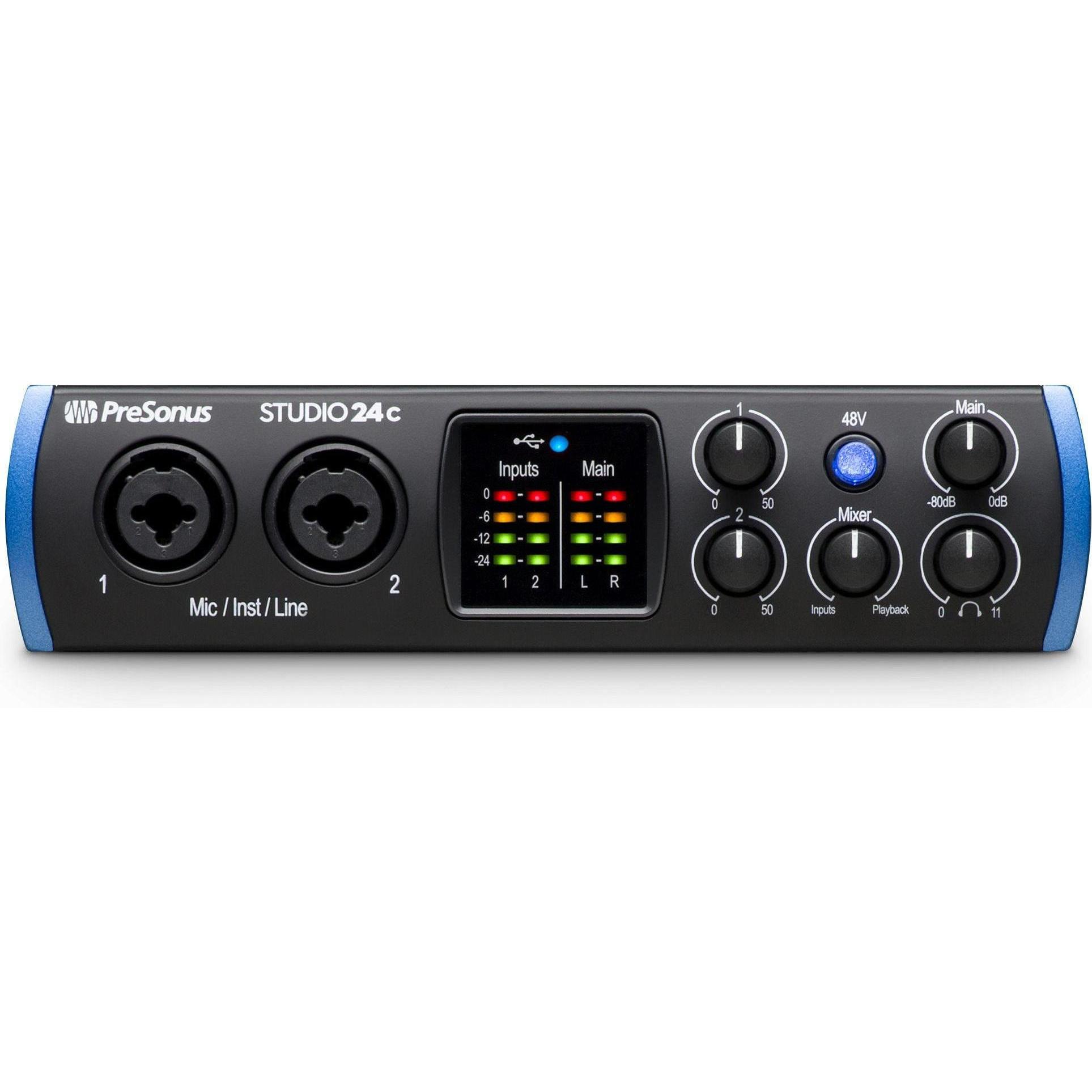 PreSonus Studio 24c (USB), Interfaccia audio, Blu