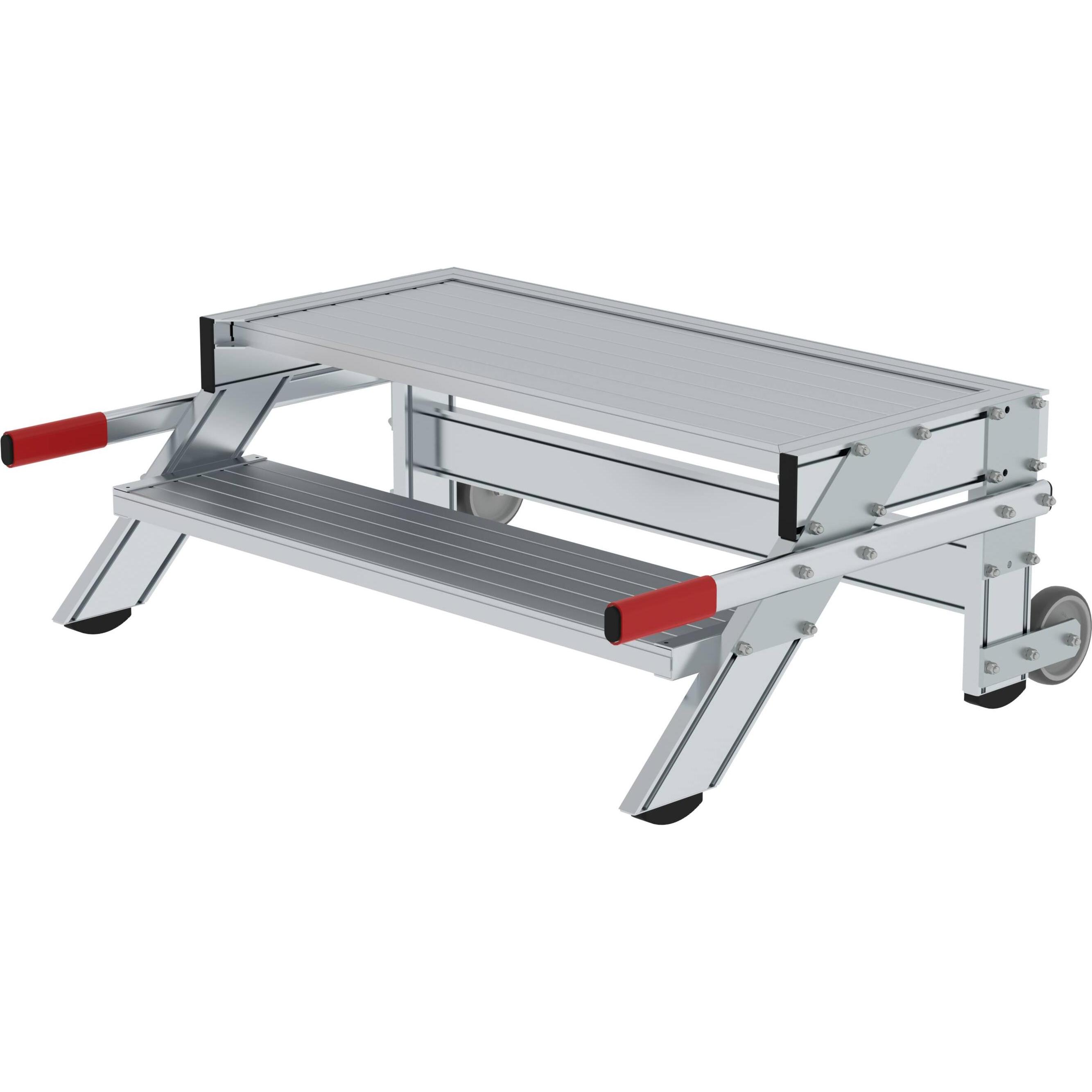 Munk: Scala a Pioli Mobile in Alluminio Nervato - Larghezza 1000mm (88.50cm)