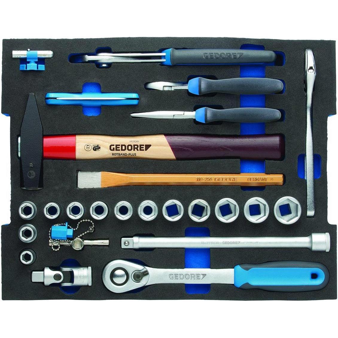 Gedore, Kit Attrezzi Completo 1100 CT2-01 - Assortimento Craftsman 26 Pezzi L-BOXX 136