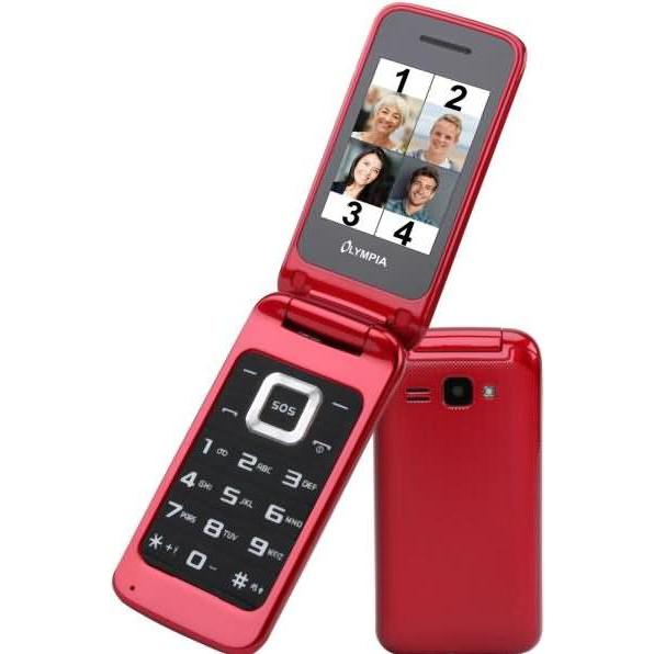 Olympia Luna 2G (2.40", 0.30 Mpx, 2G), Cellulare con tasti, Rosso