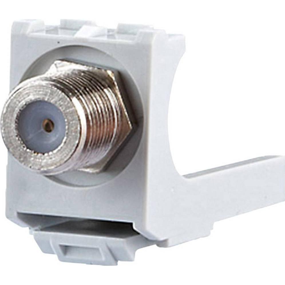 Metz Connect: Pinza Modulare Coassiale F/F (36mm) con Connettore Grigio Chiaro