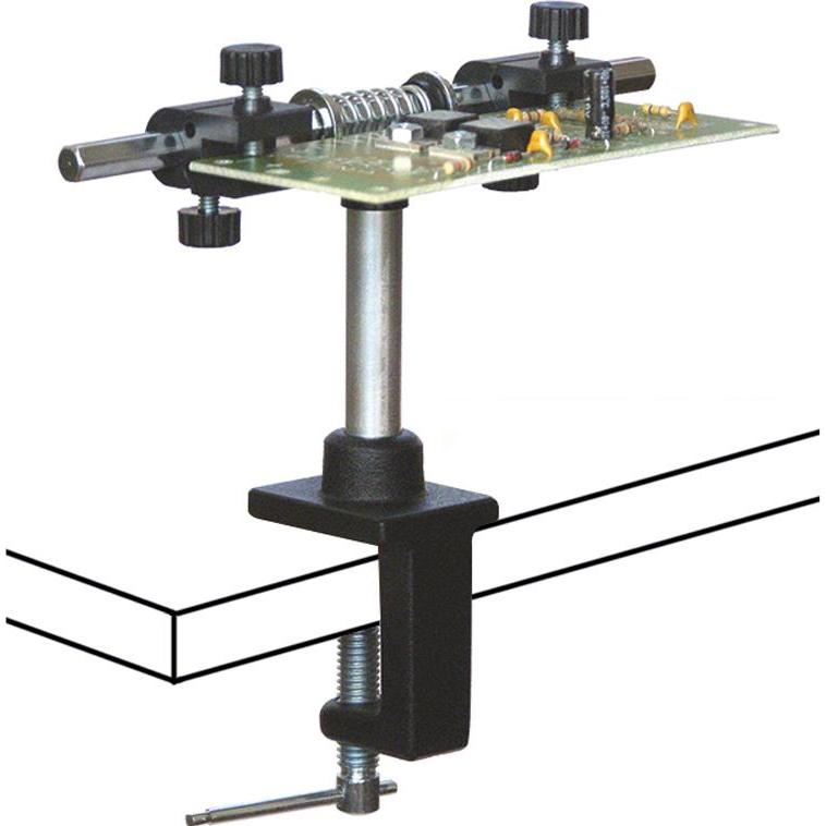 Donau Portascheda professionale con morsetto da tavolo (Portabordo), Accessori per saldatore