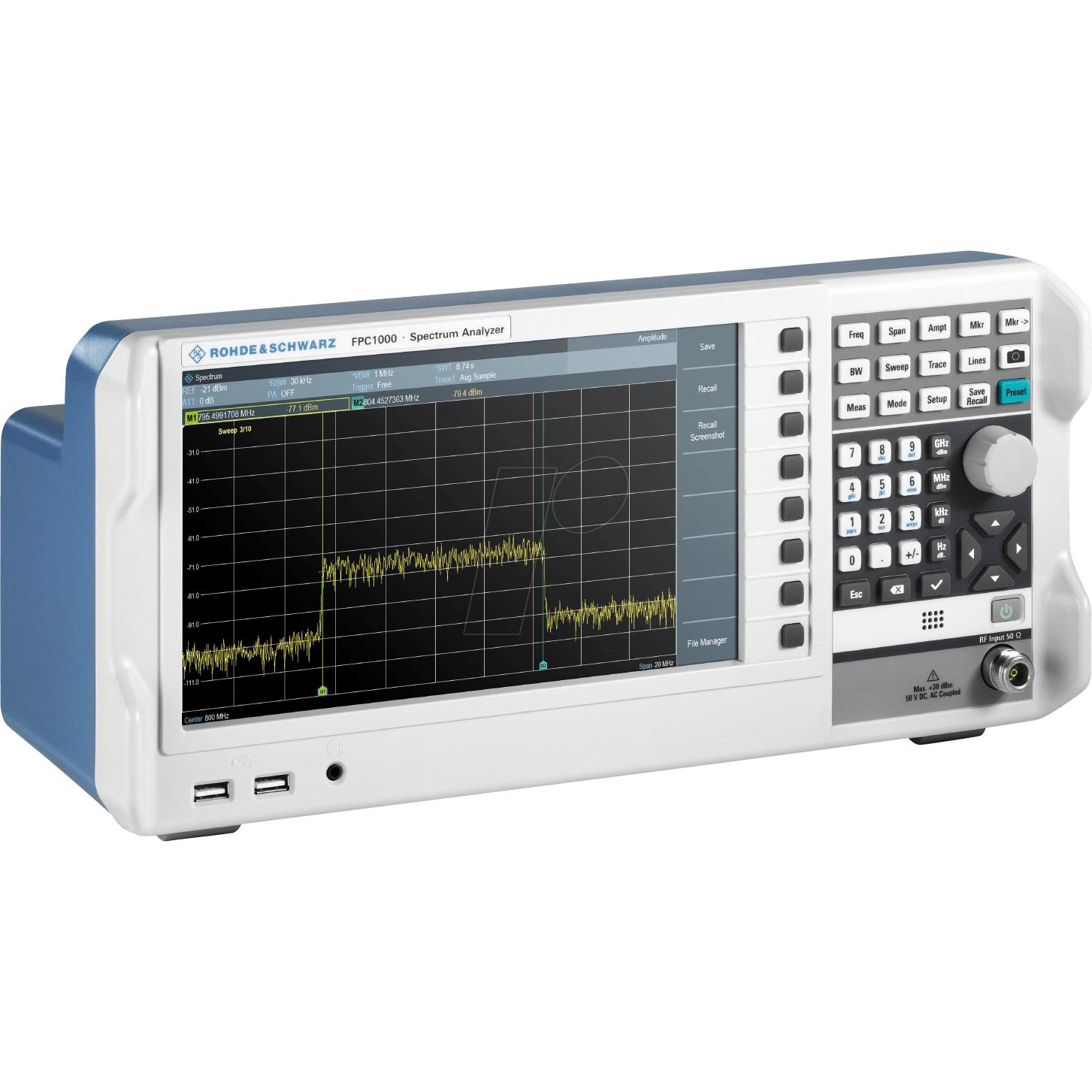 Rohde & Schwarz Analizzatore di spettro FPC-P3, Sp (Analizzatore), Misurazione