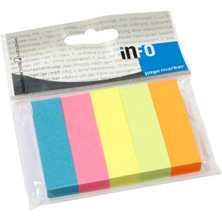 Info, Post-it, Mix brillante (15 x 50 mm): Evidenzia in modo sicuro!