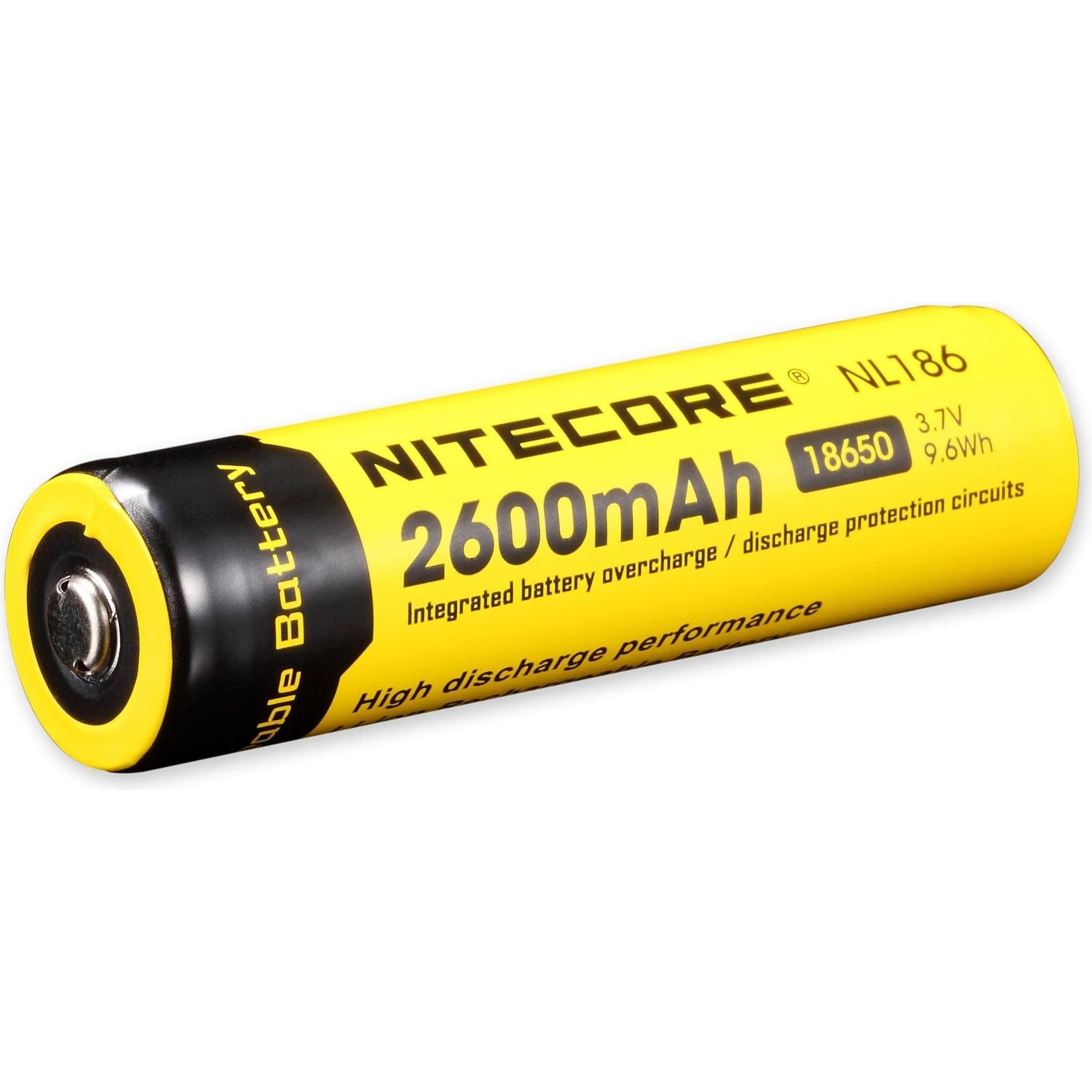 Nitecore: Batteria 18650 Ricaricabile 2600mAh - Accessori Torce