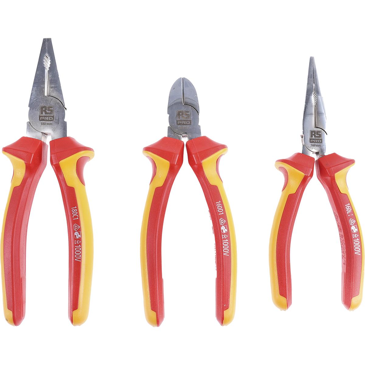 RS PRO Pinze Isolate, Set da 3 Pezzi (300 mm) - Omologate VDE