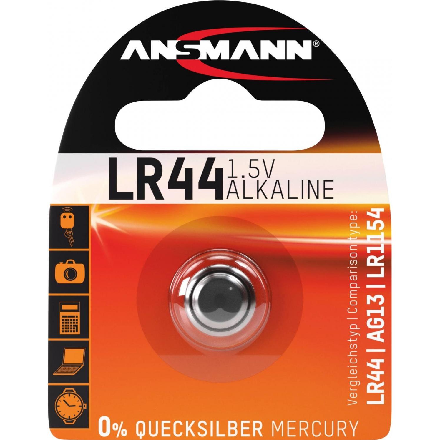 Ansmann Lr 44 (1 pz., LR44, 145 mAh), Batterie + pile